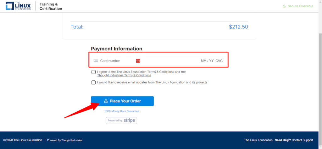 Linux Foundation Payment Page