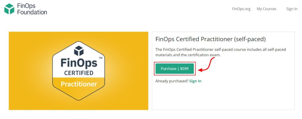 FinOps Certified Practitioner Course Enrollment
