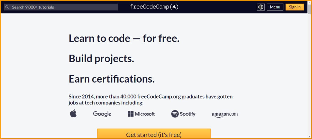 freeCodeCamp Official Web Page